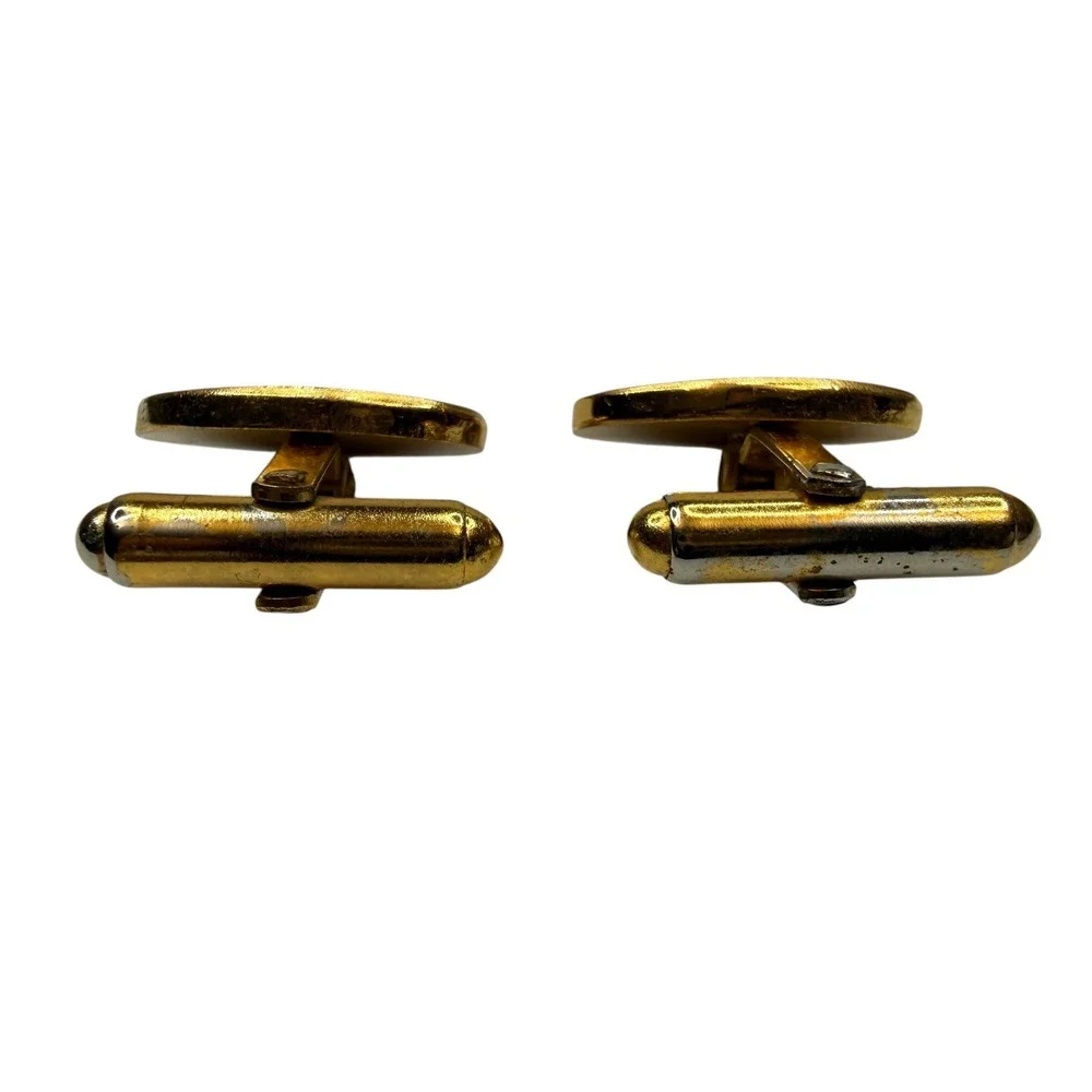 USMA West Point Duty Honor Country Gold Tone Cuff Links Militaria Military